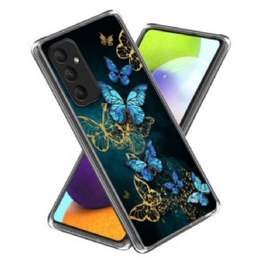 Cover Samsung Galaxy A55 5g Klynge Blå Sommerfugle