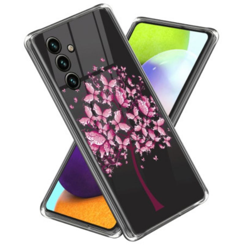 Cover Samsung Galaxy A55 5g Lyserødt Træ