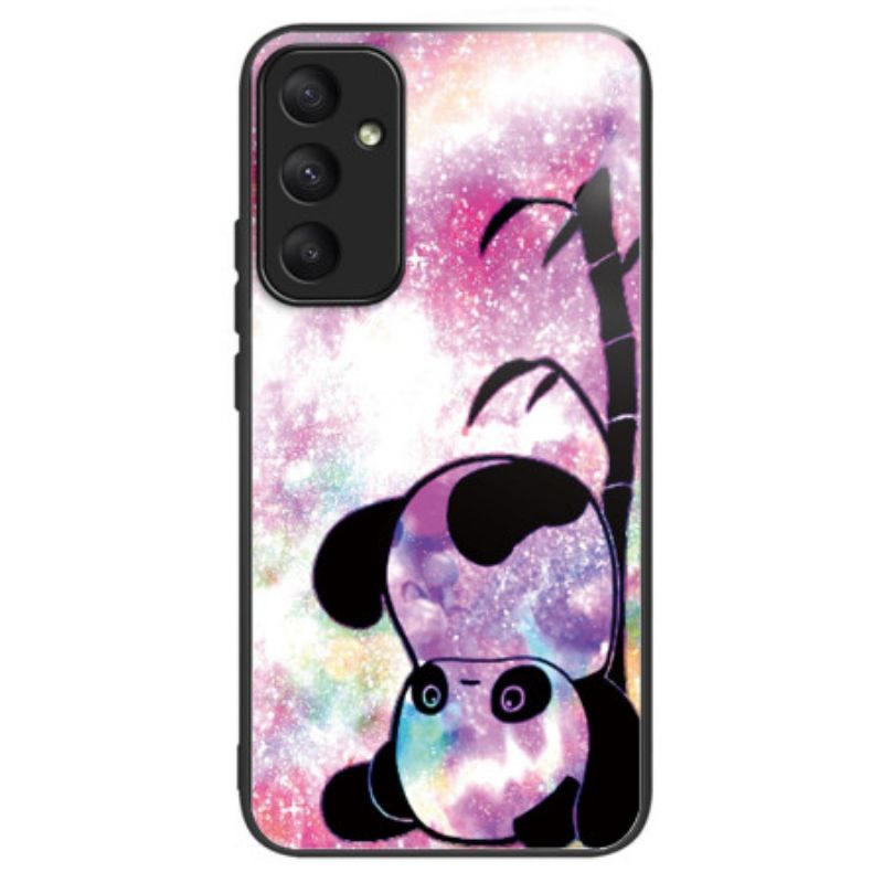 Cover Samsung Galaxy A55 5g Telefon Etui Sød Panda Hærdet Glas