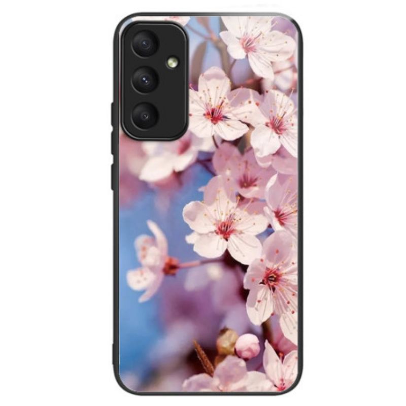 Cover Til Samsung Galaxy A55 5g Ferskenblomster Af Hærdet Glas