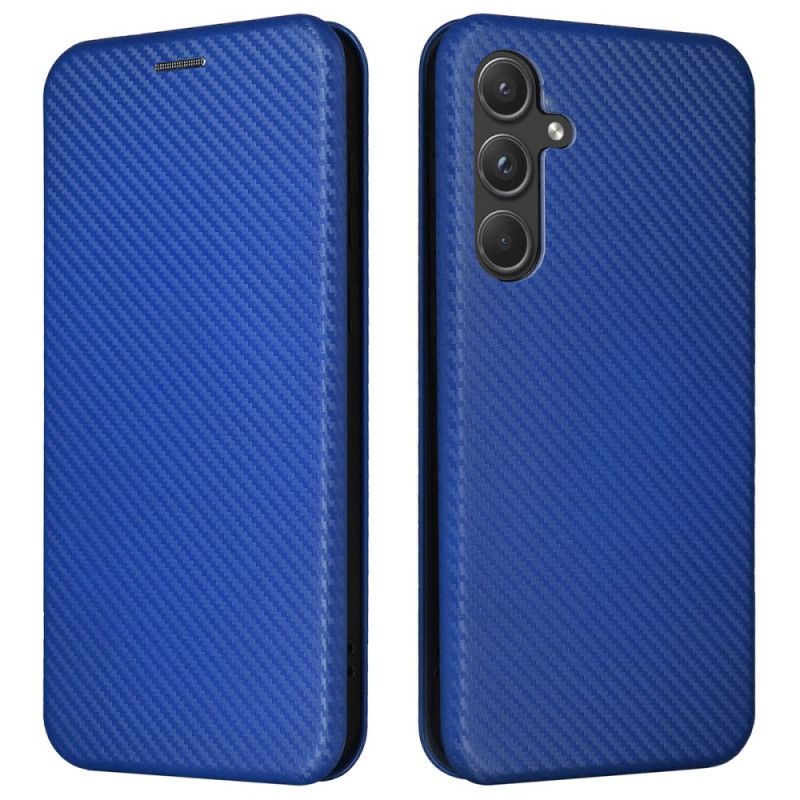 Flip Cover Samsung Galaxy A55 5g Kulfiber Tekstur