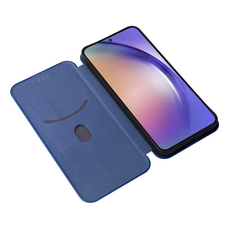 Flip Cover Samsung Galaxy A55 5g Kulfiber Tekstur