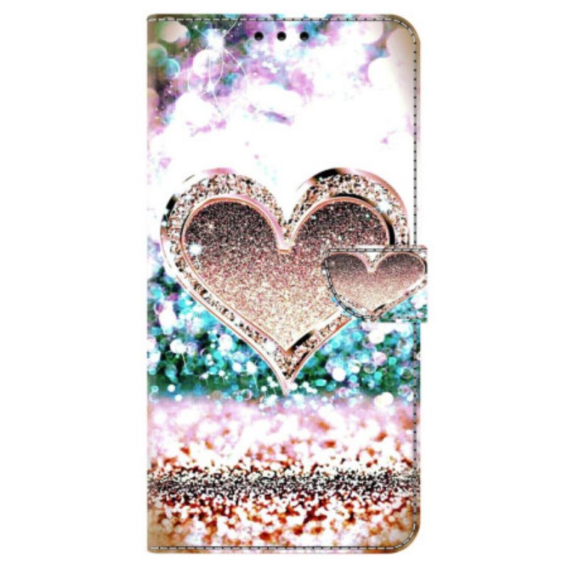 Flip Cover Samsung Galaxy A55 5g Pink Diamanthjerte