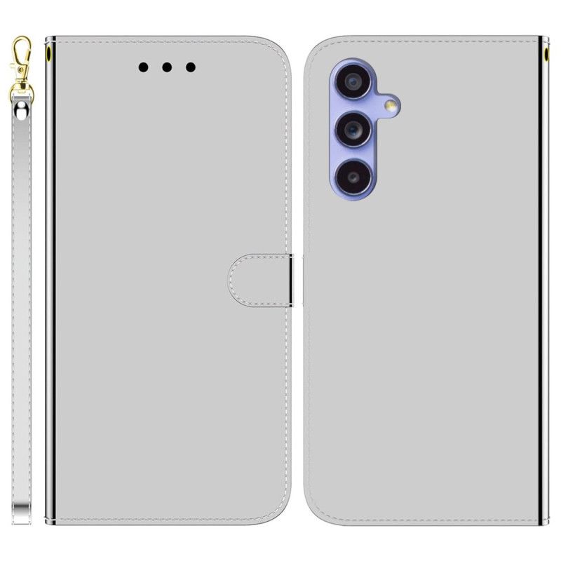 Flip Cover Samsung Galaxy A55 5g Spejleffekt Og Rem