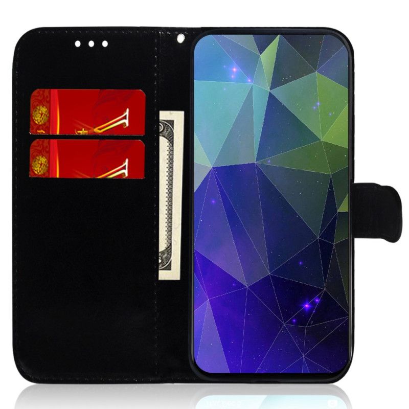 Flip Cover Samsung Galaxy A55 5g Spejleffekt Og Rem