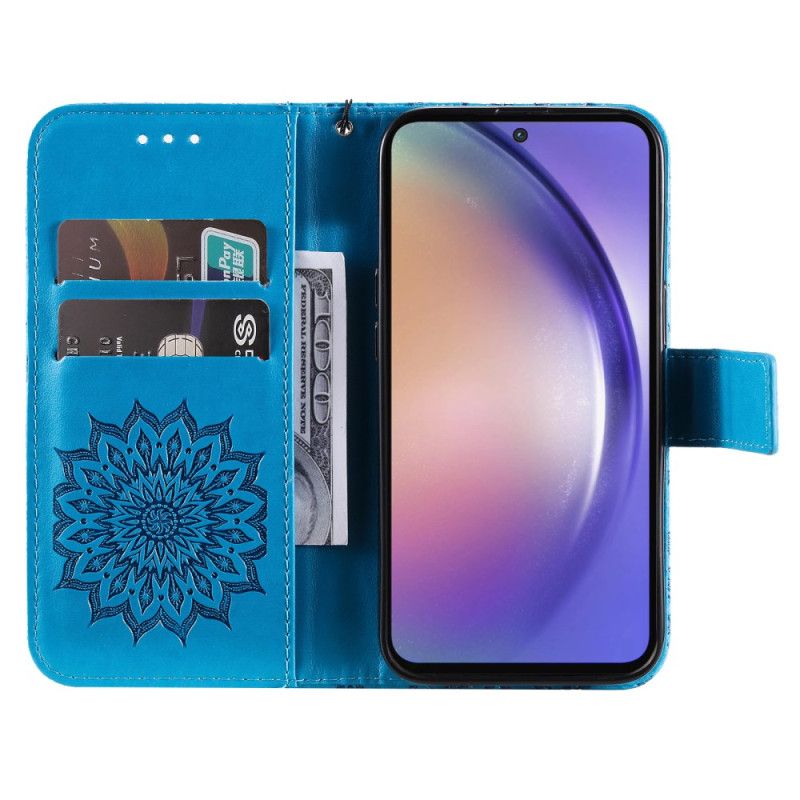 Flip Cover Til Samsung Galaxy A55 5g Fantastisk Mandala Med Rem