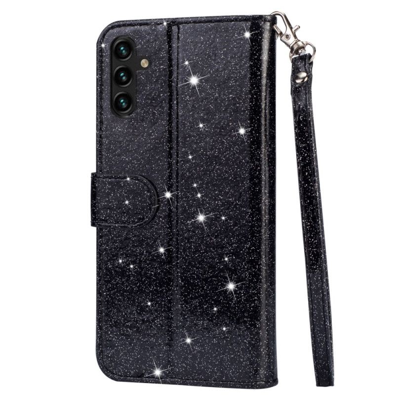 Flip Cover Til Samsung Galaxy A55 5g Glitterpung Med Rem