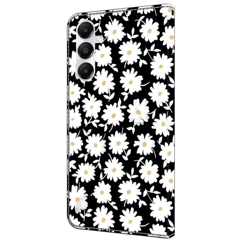 Læder Cover Samsung Galaxy A55 5g Telefon Etui Blomster