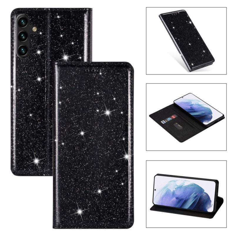 Læder Cover Samsung Galaxy A55 5g Telefon Etui Glitter