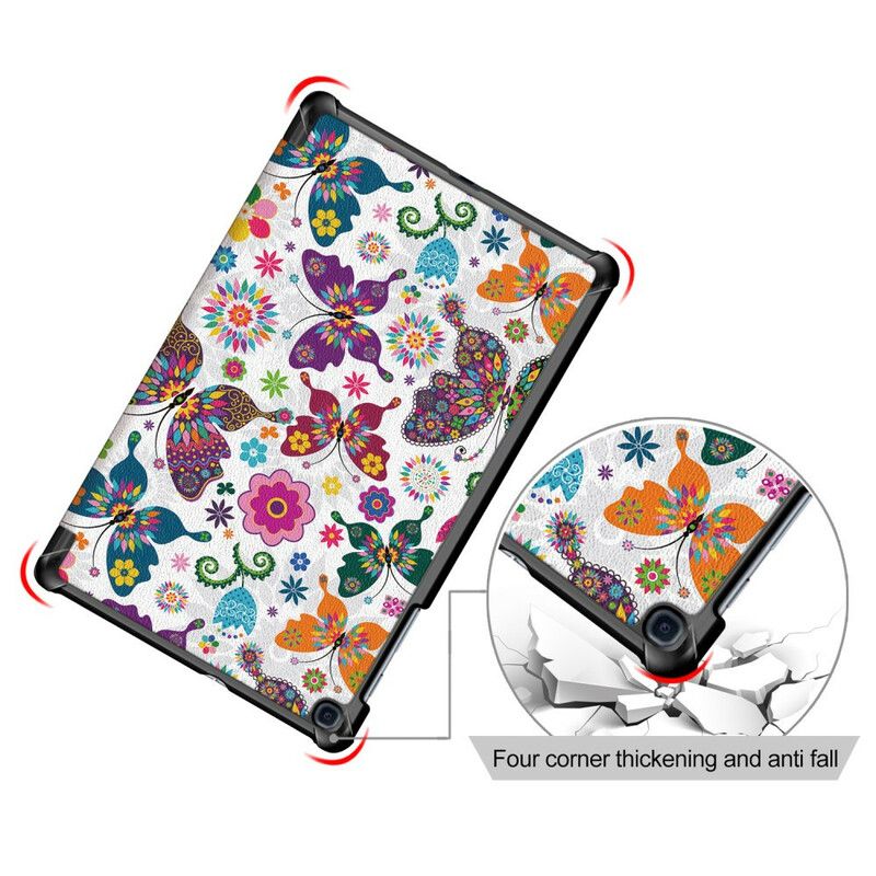 Cover Samsung Galaxy Tab A 10.1 (2019) Forbedrede Sommerfugle Og Blomster