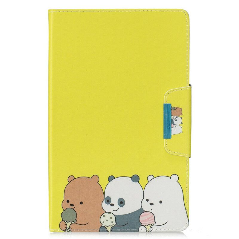 Flip Cover Samsung Galaxy Tab A 10.1 (2019) Bear And Panda Spænde Design