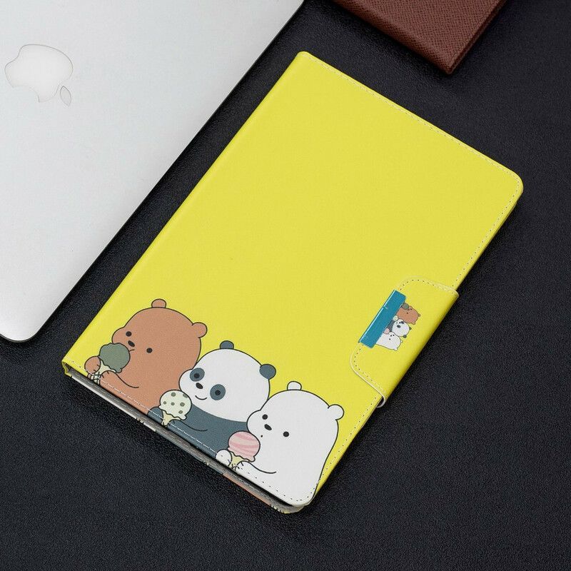 Flip Cover Samsung Galaxy Tab A 10.1 (2019) Bear And Panda Spænde Design