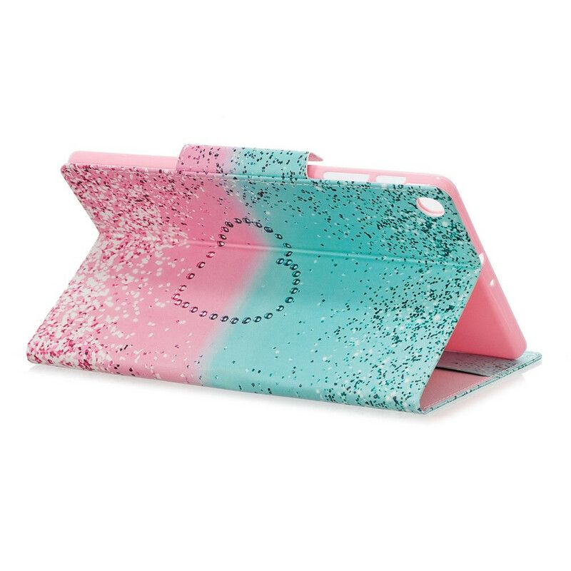 Flip Cover Samsung Galaxy Tab A 10.1 (2019) Hjerte Pailletlås Design