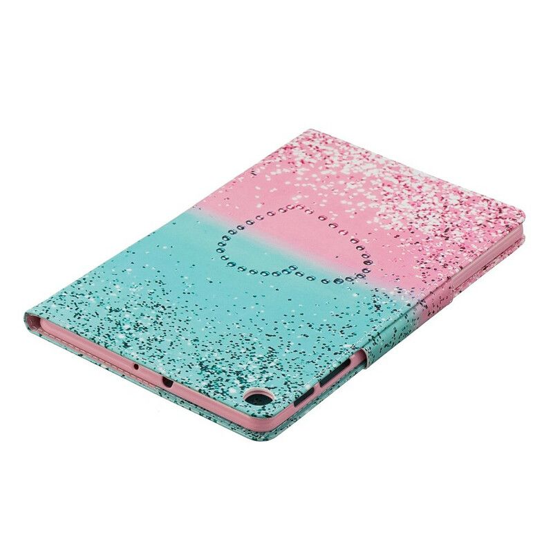 Flip Cover Samsung Galaxy Tab A 10.1 (2019) Hjerte Pailletlås Design