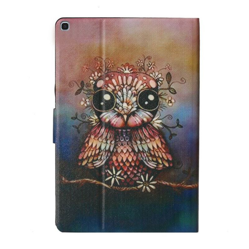 Flip Cover Samsung Galaxy Tab A 10.1 (2019) Kunstnerisk Ugle