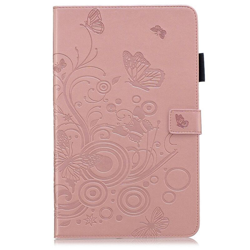 Flip Cover Samsung Galaxy Tab A 10.1 (2019) Sommerfugle Og Blomster