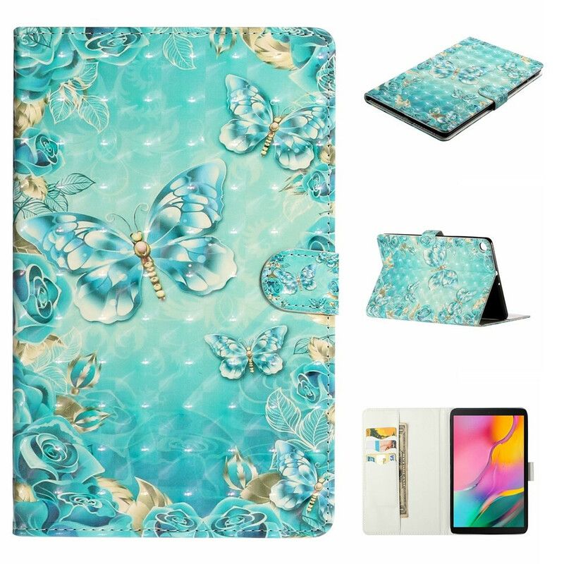 Flip Cover Samsung Galaxy Tab A 10.1 (2019) Spotlights Sommerfugle