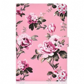 Læder Cover Samsung Galaxy Tab A 10.1 (2019) Frihedsblomster