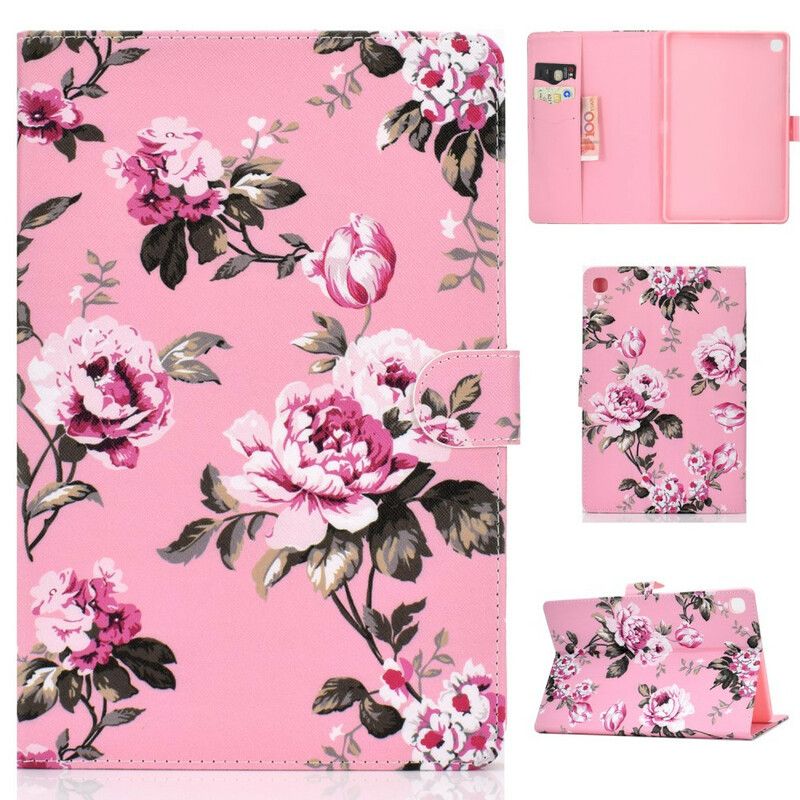 Læder Cover Samsung Galaxy Tab A 10.1 (2019) Frihedsblomster