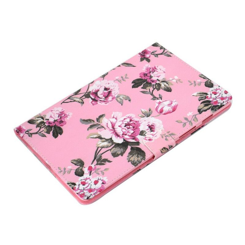 Læder Cover Samsung Galaxy Tab A 10.1 (2019) Frihedsblomster