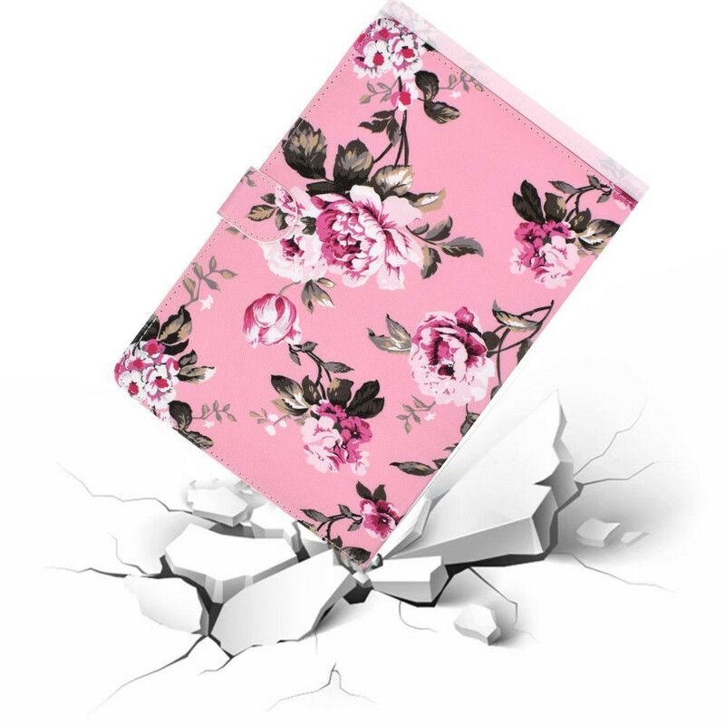 Læder Cover Samsung Galaxy Tab A 10.1 (2019) Frihedsblomster