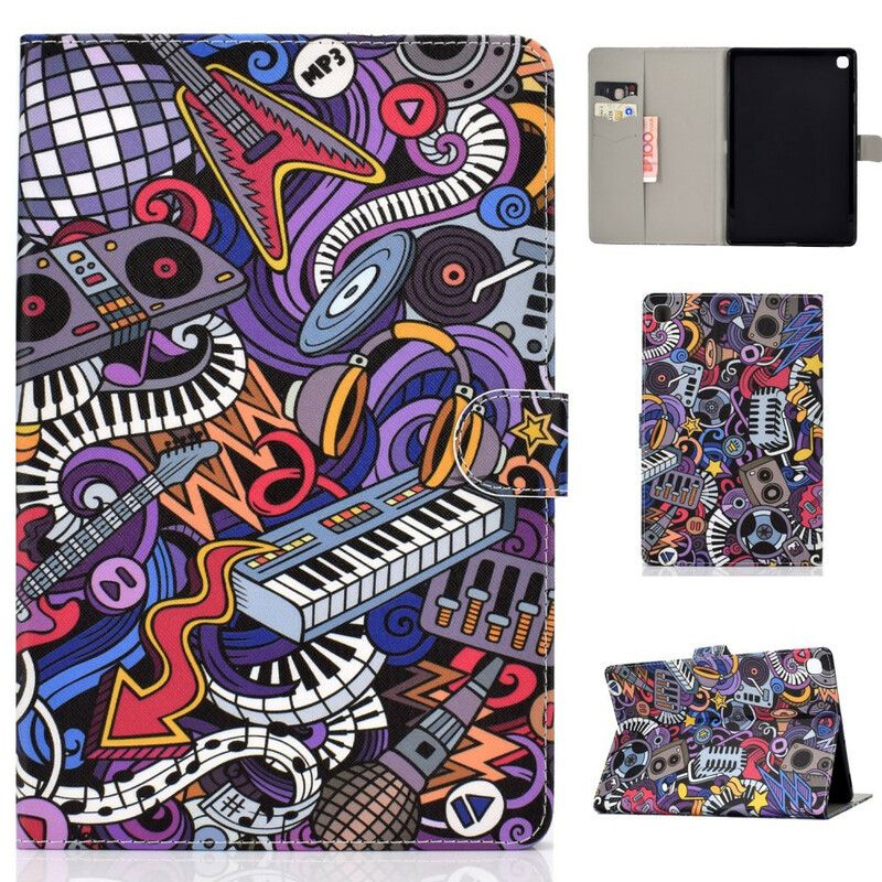 Læder Cover Samsung Galaxy Tab A 10.1 (2019) Musik