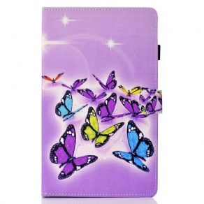 Læder Cover Samsung Galaxy Tab A 10.1 (2019) Sommerfugle