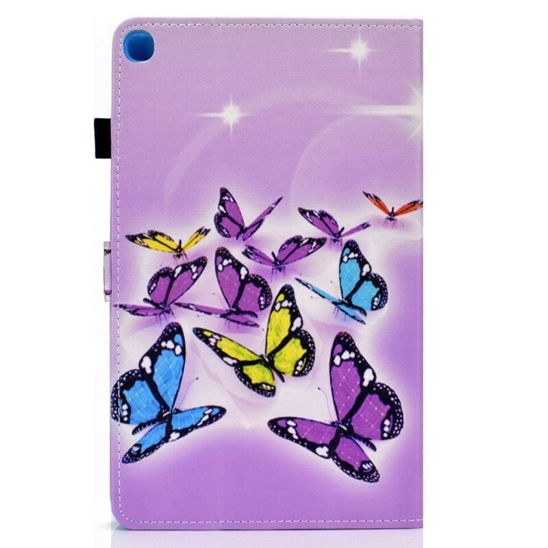 Læder Cover Samsung Galaxy Tab A 10.1 (2019) Sommerfugle