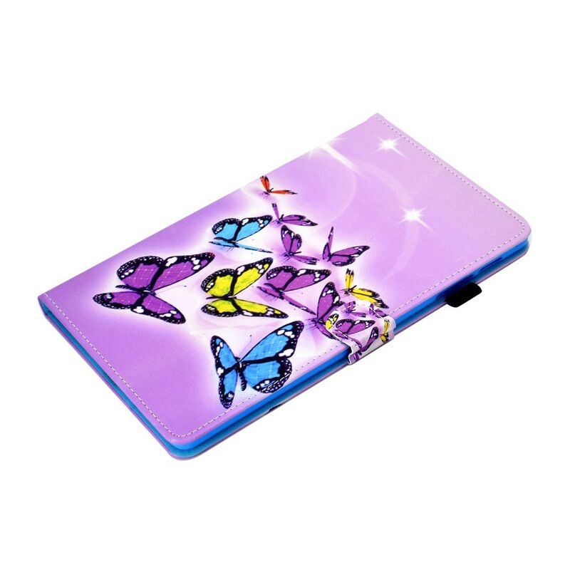 Læder Cover Samsung Galaxy Tab A 10.1 (2019) Sommerfugle