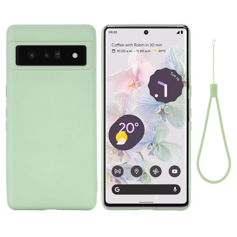 Cover Google Pixel 7 Med Snor Flydende Silikonestrop