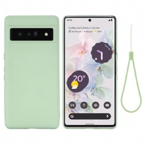 Cover Google Pixel 7 Med Snor Flydende Silikonestrop