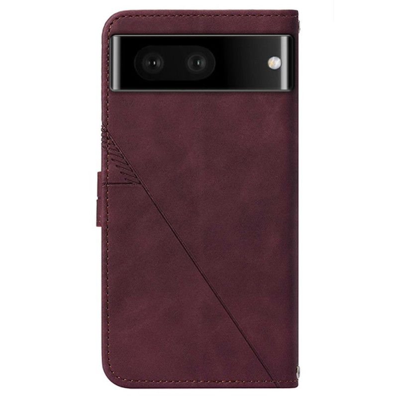 Flip Cover Google Pixel 7 Med Snor Stroptrekanter