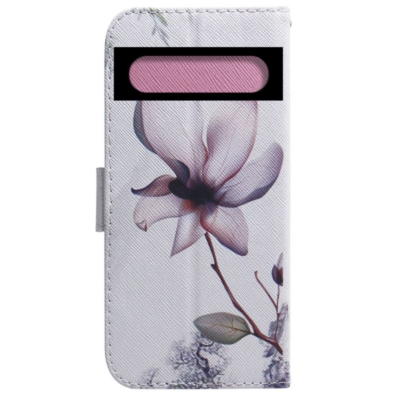 Flip Cover Google Pixel 7 Pink Blomst