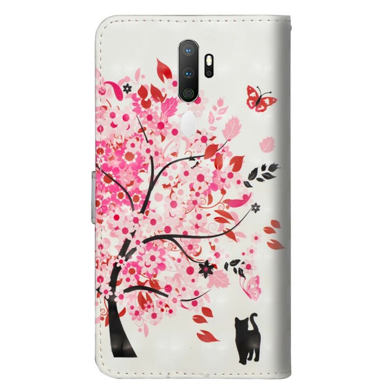 Flip Cover Oppo A9 2020 / A5 2020 Pink Træ