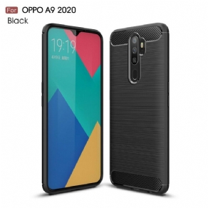 Mobilcover Oppo A9 2020 / A5 2020 Børstet Kulfiber