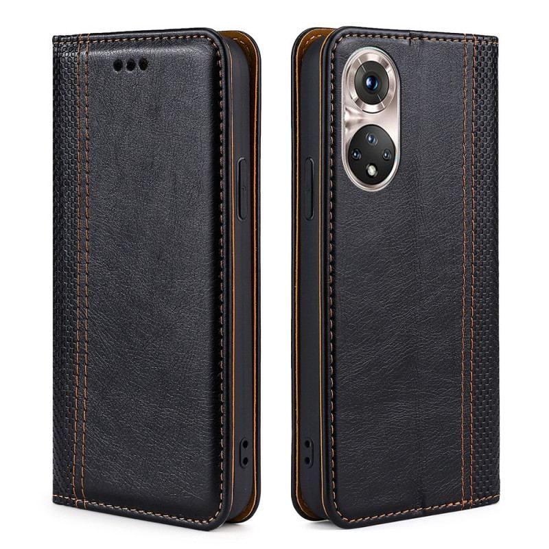 Cover Honor 50 Pro Flip Cover Pro Litchi Læder Split Stitching