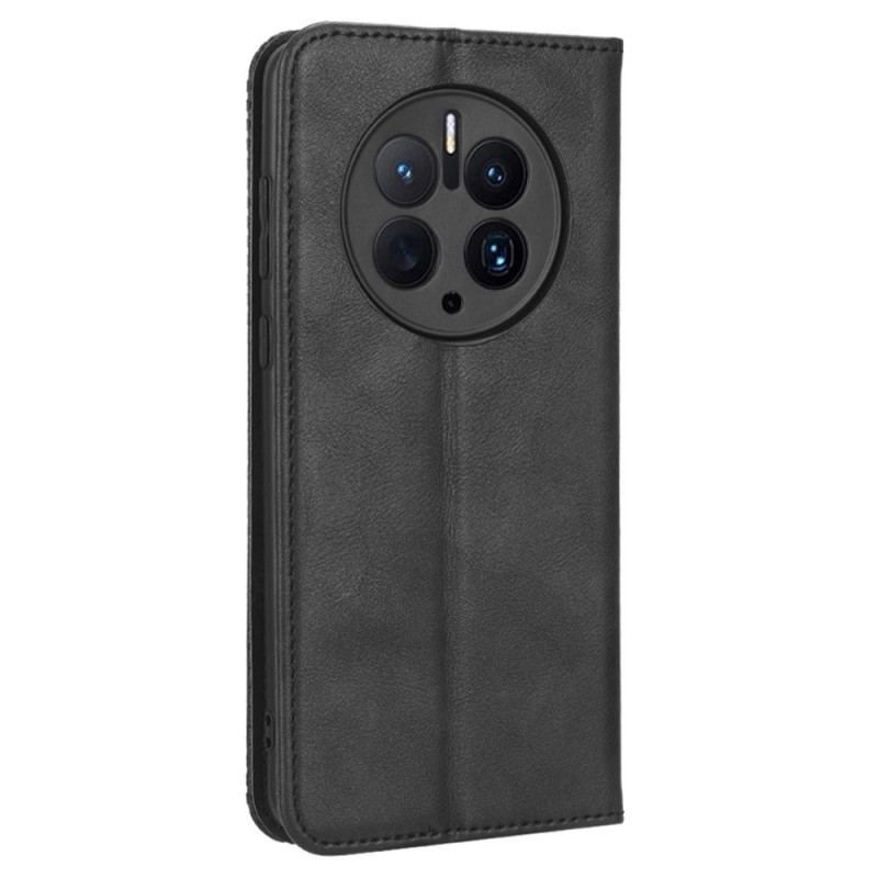 Cover Huawei Mate 50 Pro Flip Cover Vintage Læder Stil