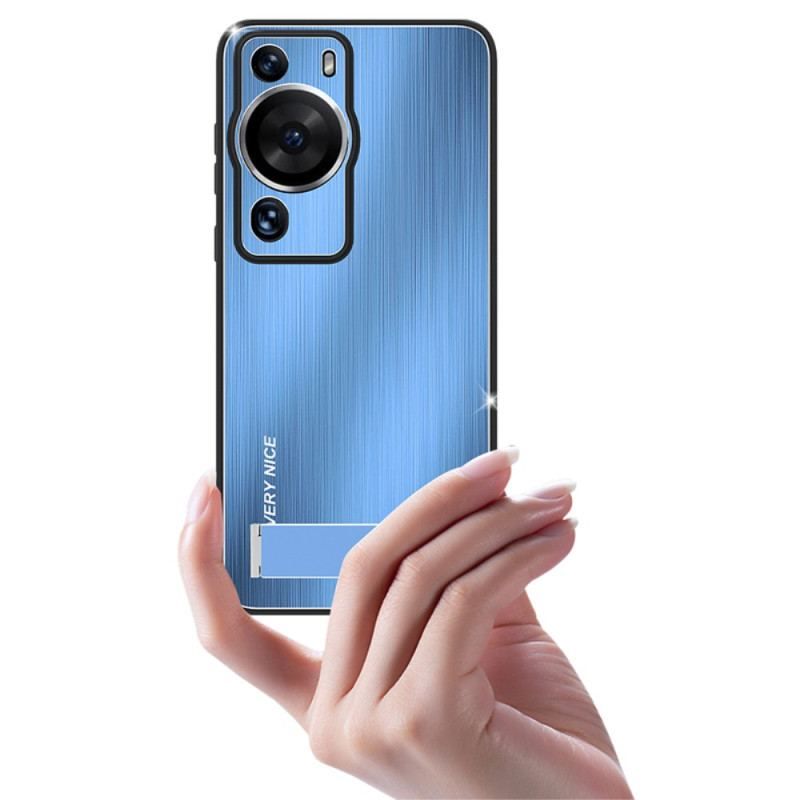 Cover Huawei P60 Pro Børstet Aluminium Med Støtte