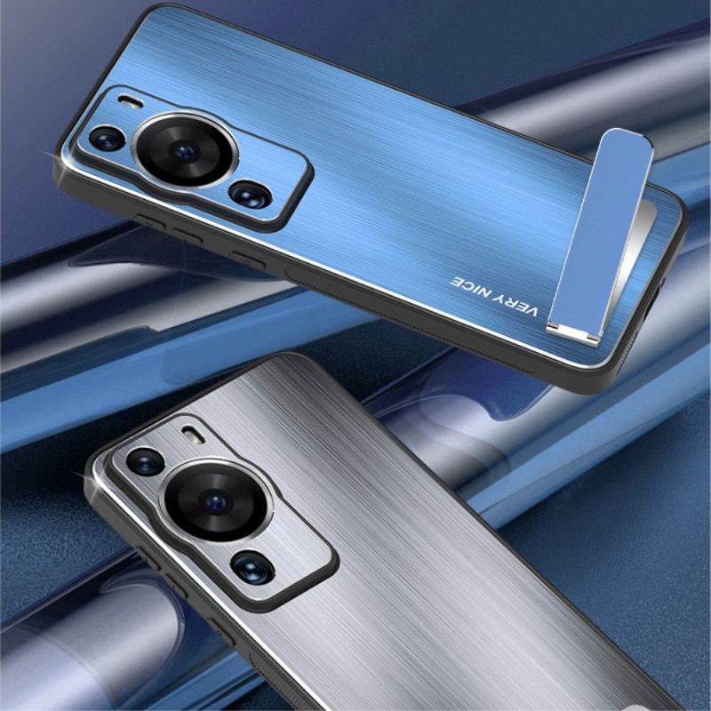 Cover Huawei P60 Pro Børstet Aluminium Med Støtte