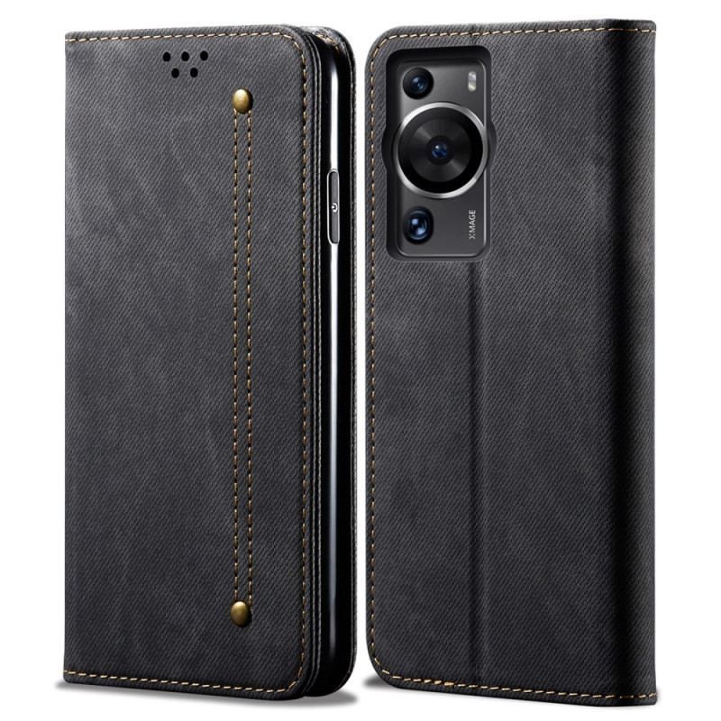 Cover Huawei P60 Pro Flip Cover Jeansstof