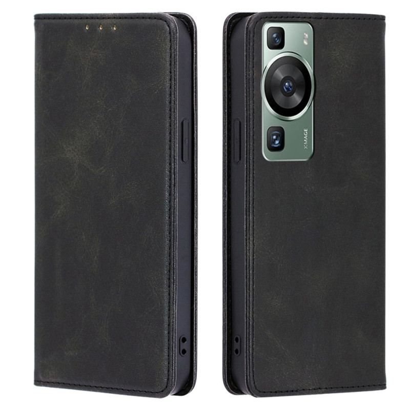 Cover Huawei P60 Pro Flip Cover Kalvetekstur