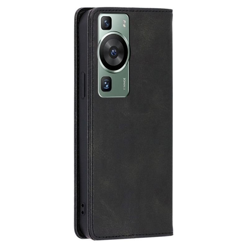 Cover Huawei P60 Pro Flip Cover Kalvetekstur