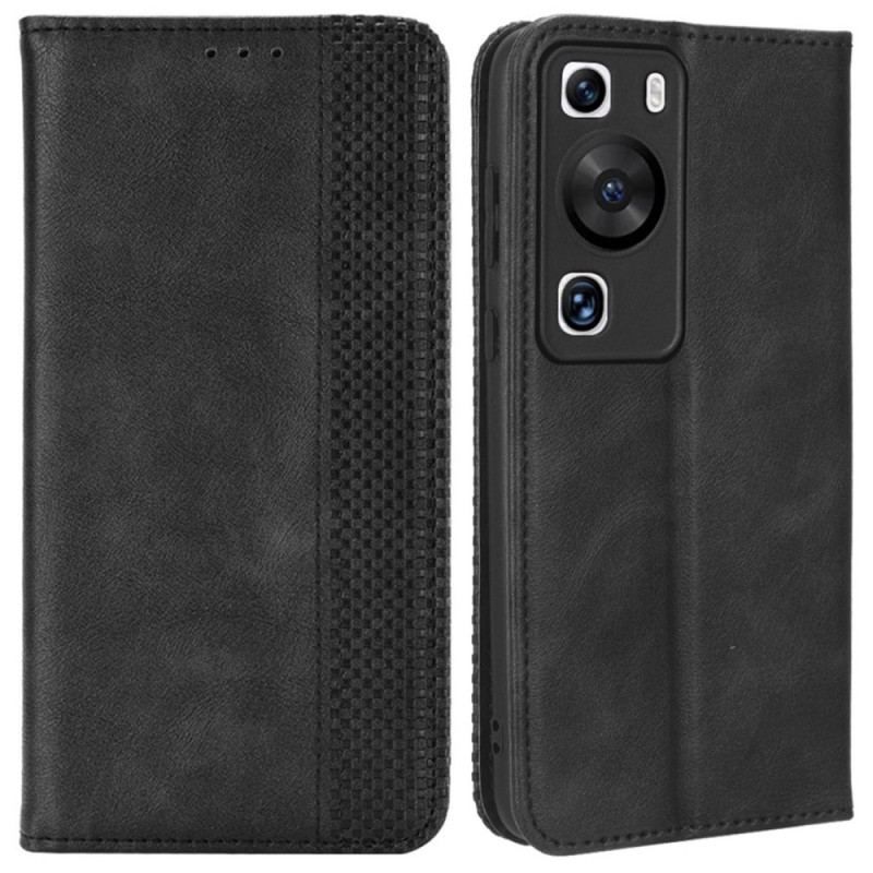 Cover Huawei P60 Pro Flip Cover Stiliseret Læderstil