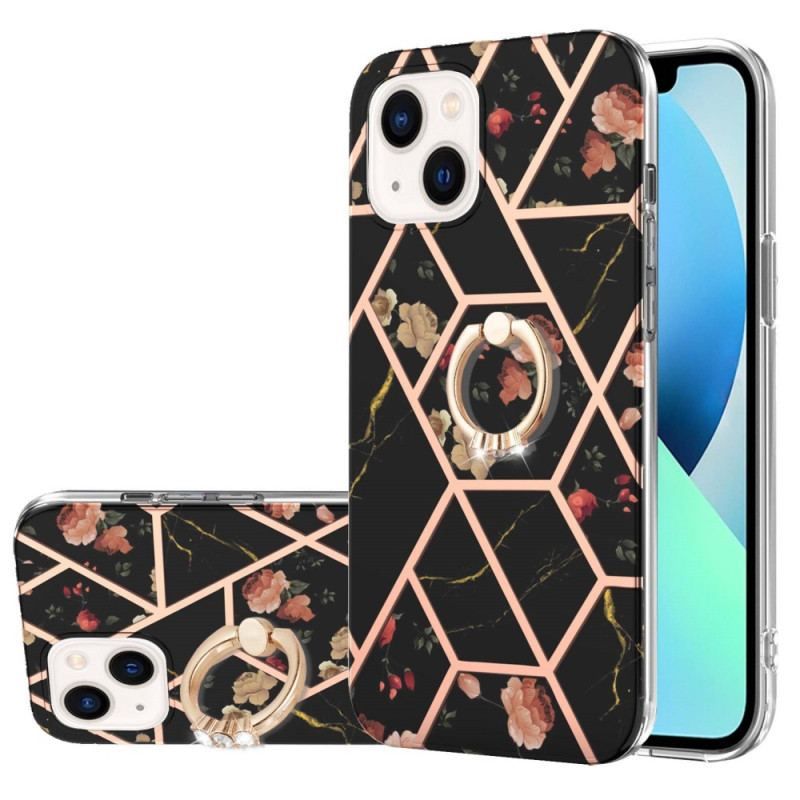 Cover iPhone 15 Plus Blomster Ring-holder