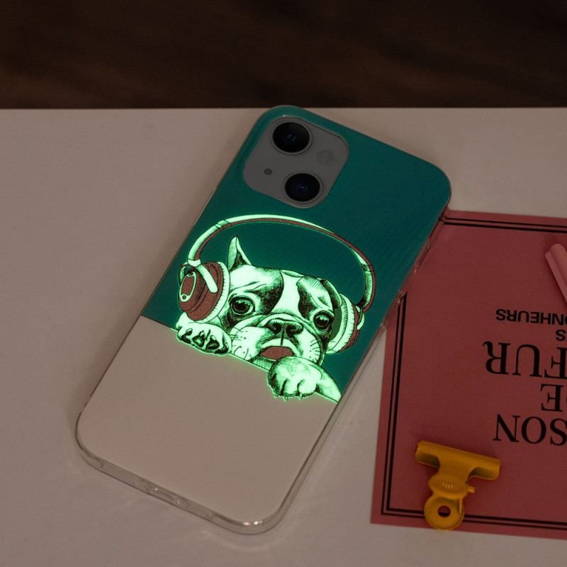 Cover iPhone 15 Plus Fluorescerende Hovedtelefoner