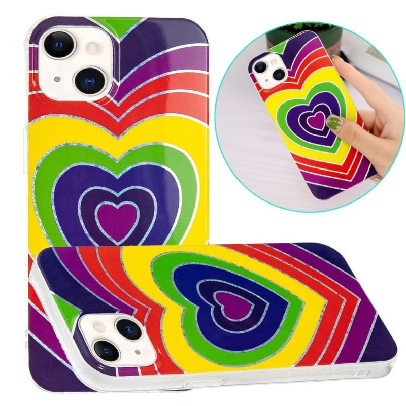 Cover iPhone 15 Plus Psykedelisk Hjerte