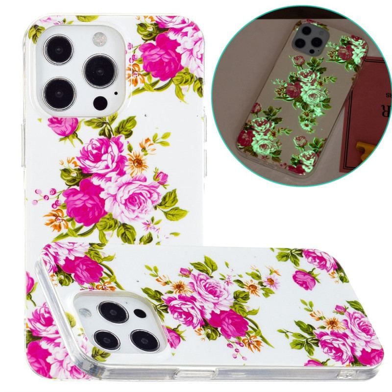 Cover iPhone 15 Pro Fluorescerende Blomster