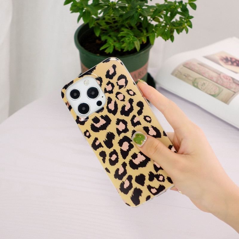 Cover iPhone 15 Pro Leopardmønster