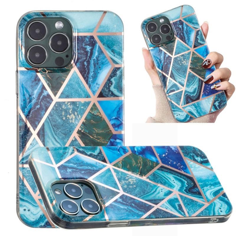 Cover iPhone 15 Pro Max Geometrisk Marmor