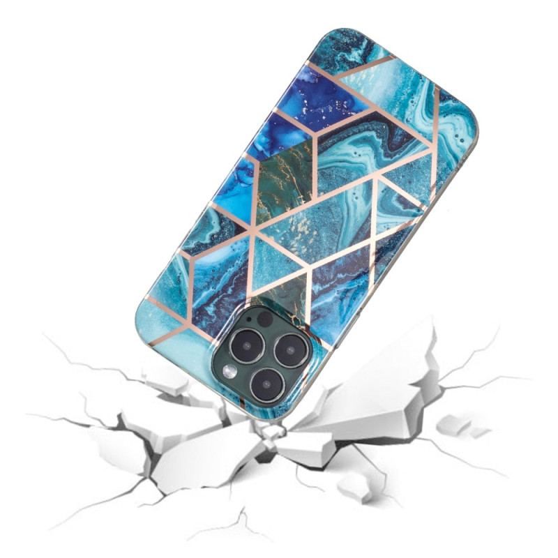 Cover iPhone 15 Pro Max Geometrisk Marmor